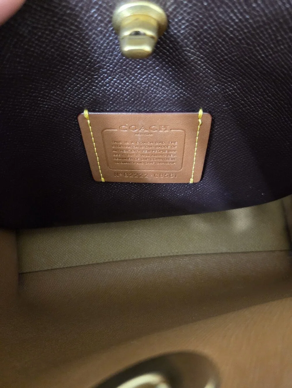 Coach Cream and Tan Leather Crossbody Tote with Gold Hardware And  Worn Twice